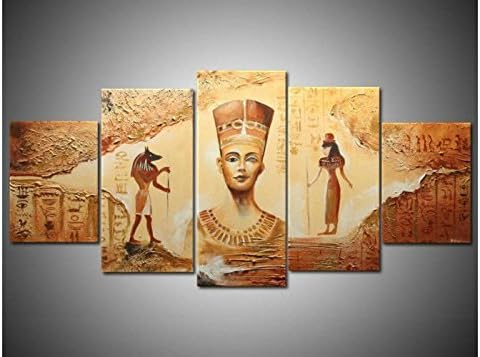 STAND BY YOU hand painted 5 piece contemporary abstract decorative oil painting on canvas egyptian picture for living room