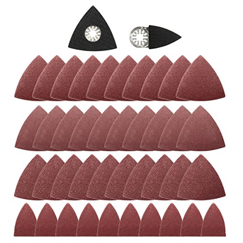 42pcs Sanding Accessories Set 60/80/120 Grit for Bosch Fein Oscillating Multitool Multimaster