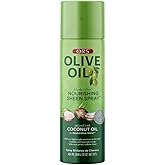 ORS Olive Oil Nourishing Sheen Spray infused with Coconut Oil 10 Ounces (Pack of 4)