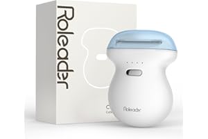 ROLEADER Mini Body Hair Trimmer for Travel, Womens Electric Shaver Type-C Rechargeable Hair Removal Razor with LED Display, Waterproof Wet/Dry Home Use, On-The-Go White