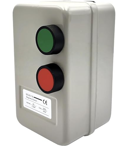 Arrancador de Motor Eléctrico Magnético, 380V 20-A 7.5KW 3HP Caja de Interruptor Magnético Trifásico, Arrancador de Motor Eléctrico para Compresor de Aire
