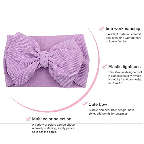 8Pcs Baby Girl Headbands Wide Hair Band Turban Knotted Toddler Hairband Super Soft and Stretchy big bowknot Hair Wrap for 2-8 years Little Girls