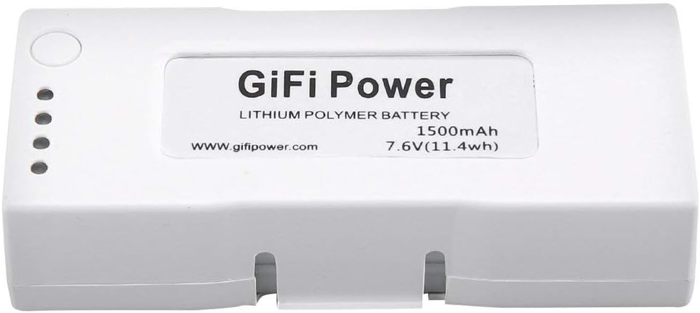 Sunnyflowk 7.6V 1500mAh Large Capacity Replacement Battery Lipo Battery Lightweight Drone Battery For ZeroTech Dobby Selfie Drone (White)