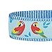 Blueberry Pet Essentials 10 Patterns Statement Funny Parrot Designer Adjustable Dog Collar, Medium, Neck 14.5
