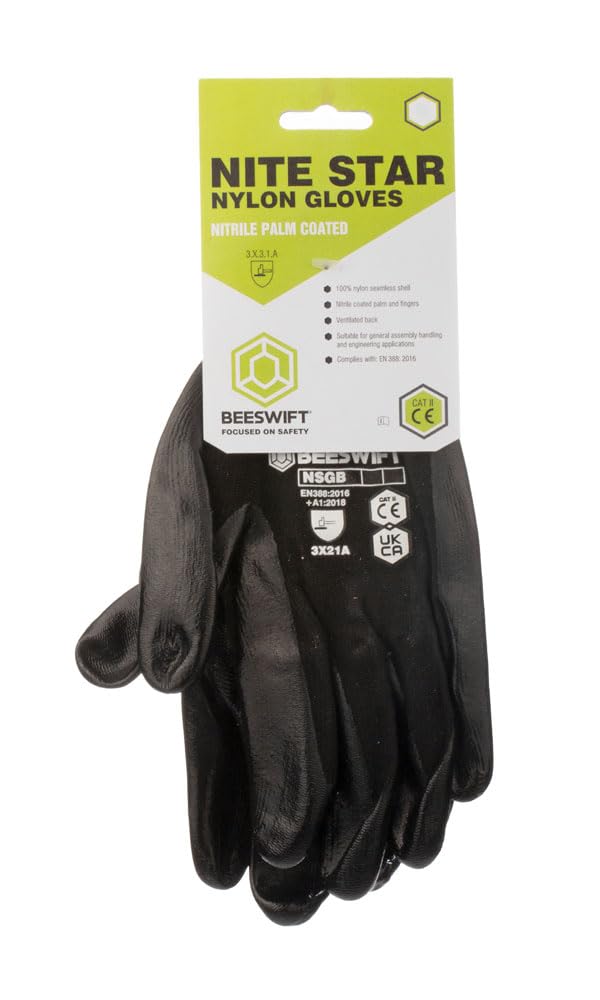 NITE STAR GLOVE BLACK 9/LARGE