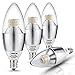 LOHAS® LED Candelabra Bulbs, 60 Watt Equivalent Light Bulbs, 6-Watt Dimmable Daylight White 5000K LED Chandelier Bulb, E12 Candelabra Base LED Light Bulbs for home Lighting(Pack of 4)