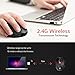 [Updated Version] Wireless Mouse, Pictek 2.4G USB Wireless Mice Optical PC Laptop Computer Cordless Mouse, Nano Receiver, 6 Buttons, 2400 DPI for Windows Mac Macbook Linux - Super Energy Saving, Black