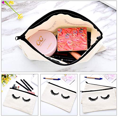 Yarachel Eyelash Makeup Bags - 12 Pieces Cosmetic Bags Travel Make up Pouches with Zipper for Women and Girls (12 Pieces, White,Beige and Pink) 8 Yarachel Eyelash Makeup Bags - 12 Pieces Cosmetic Bags Travel Make up Pouches with Zipper for Women and Girls (12 Pieces, White,Beige and Pink)