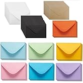 100 Pcs Gift Envelopes, 3.97 * 3.15in Colored Mini Small Envelopes for Thanksgiving, Christmas, Wedding, Business Cards, Invi