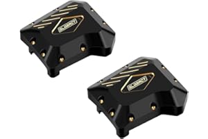 GLOBACT Brass Front & Rear Axles Housing Cover Differential Cover 124g Counterweight for 1/10 TRX4 RC Crawler Car Upgrades Parts (2PCS)