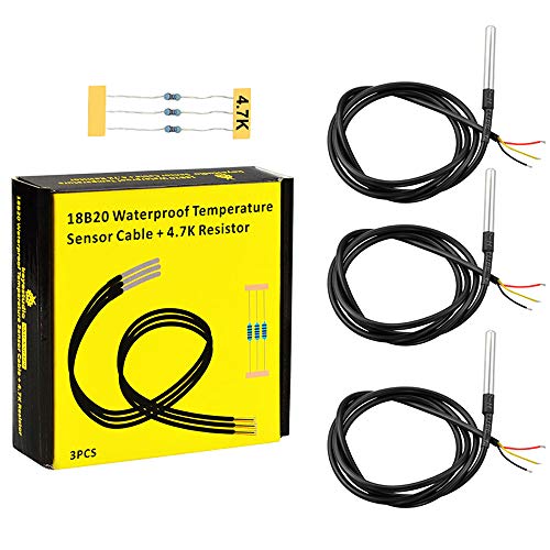 KEYESTUDIO DS18B20 Waterproof Temperature Sensor Module +4.7k Resistor ...