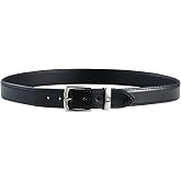 Aker Leather B21 Belt, Full Leather Lining Dress Style | 1.5 Inch Wide with Polymer Insert and Dress Buckle.