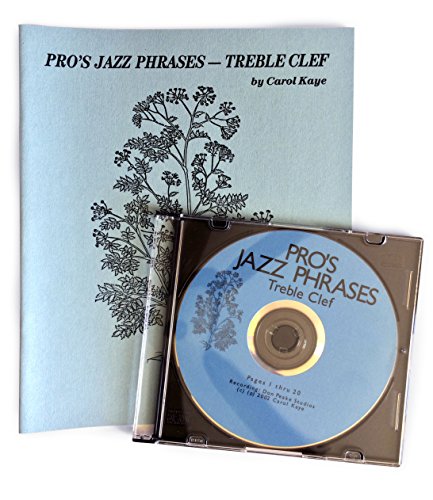 Pro's Jazz Phrases - Treble Clef book & CD by Carol Kaye (Professional Jazz Book and CD used for self-help learning., For use after Jazz Guitar CD & Guide)