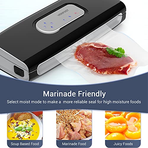 Pro Food Vacuum Sealer Machine-Versatile Food Sealer Saver with Bags and Rolls-Wet Food Mode,Great Suction,Consecutive Sealing,Sous Vide Applied