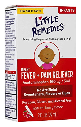 Little Remedies Infant Fever + Pain Reliever | Natural Berry Flavor | 2 oz | (3-Pack)