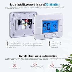 Non Programmable Thermostat for Home - Single Stage