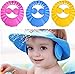 SUNTRADE 3Pcs Cute Kids Adjustable Shampoo Bath Bathing Shower Cap Hat Wash Hair Shield