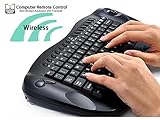 TeKit Wireless 2.4G Keyboard With Trackball (QWERTY, Internet + Media Hotkeys, PC + Mac)