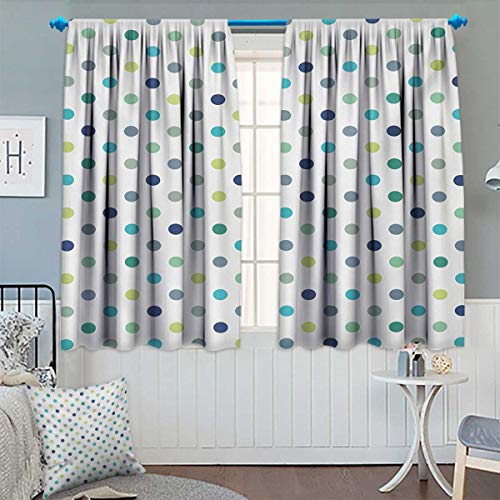 Anhounine Polkadot Blackout Curtain Polka Dots Retro Classy