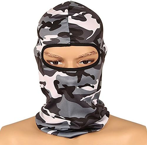 Savanaha Camouflage Balaclava Ninja Hood Military Camo Balaclava Tactical Balaclava Motorcycle Face Mask for Hunting Outdoor Cycling Camping Climbing