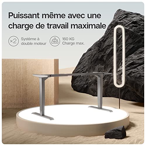 Desktronic Height Adjustable Electric Sitting Desk - Stabilized With Touch Control, Memories, Built-in USB Ports - For All Sizes
