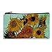FM FM42 Van Gogh Paintings 6PCS Small Canvas Bag with Inner Lining Black Zipper 18cm10.5cm(7