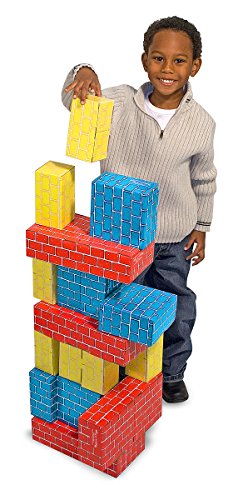 Melissa & Doug Extra-Thick Cardboard Building Blocks - 24 Blocks in 3 Sizes