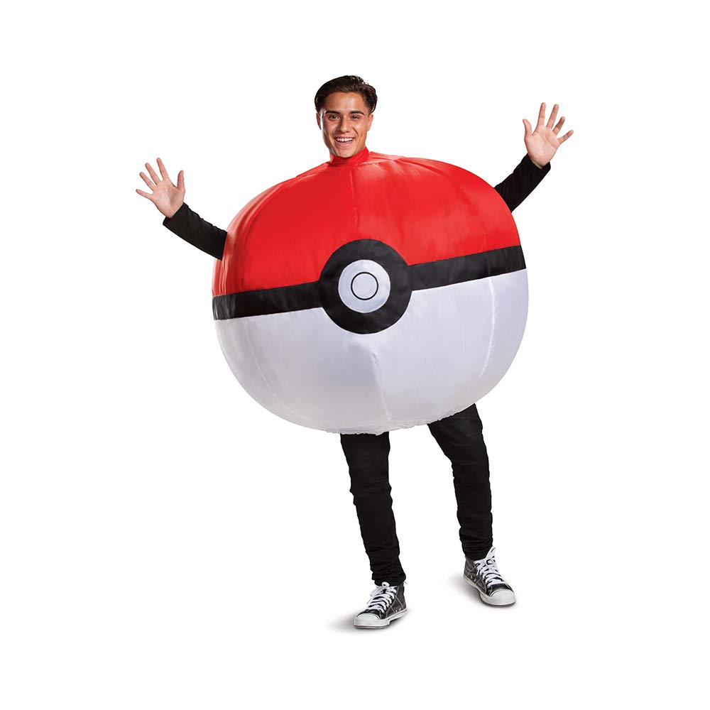Disguise Pokemon Poke Costume, Red & White, Adult Size
