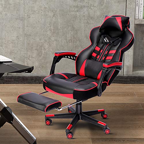 Bonzy Home Gaming Chair Office Desk Computer Chairs with Footrest Adult High Back Armrest