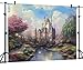 Ouyida Fairy tale castle 7' x 5' CP Pictorial cloth photography Background Computer-Printed Vinyl Backdrop TP50
