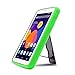 Alcatel Pop 7 LTE Case by KIQ (TM) Drop Protection Hybrid Case Silicone Plastic Cover Built-in Kickstand for Alcatel One Touch Pop 7 LTE 9015W - Black/Green