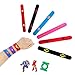 AMASKY Superhero Slap Bracelet, Slap Bracelet for Kids Boys & Girls Birthday Party Supplies Favors, Three Additional Superhero Brooch. (12 in Pack)