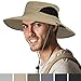 SUN CUBE Wide Brim Sun Hat Men Women, Mens Fishing Hats Sun UV Protection, Womens Hiking Bucket Hat, Outdoor Summer Safari Beach Boonie, Camping Unisex UPF 50+ Tan