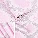 LIFAVOVY Pink Damask Peel and Stick Wallpaper Waterproof Removable Wall Paper Decorative Self Adhesive Shelf Drawer Liner Roll 17.7
