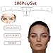 DJDZ 100pcs Disposable Soft Accurate Microblading Makeup Eyebrow Shaping Ruler Sticker Tools,Adhesive Eyebrow Measurement Ruler Template Stencil Sticker for Tattoo