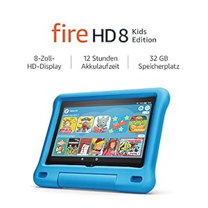 Fire HD 8 Kids-Tablet | Ab dem Vorschulalter | 8-Zoll-HD-Display, 32 GB, blaue kindgerechte Hülle (2020)