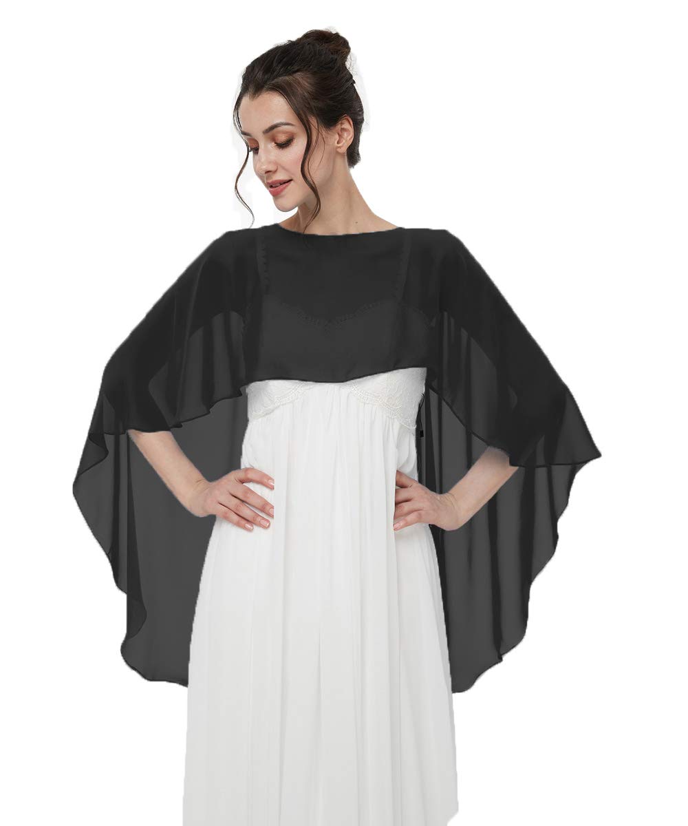 Shawl Wraps Wedding Bridal Cover Up Capelet Chiffon Capes for Evening