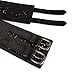 b.m.c BMC Double Buckle Style Thick Elastic Cut Out Faux Leather Fashion Belt