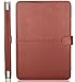 MOSISO Compatible with MacBook Pro 15 inch Retina (A1398, Version 2015/2014/2013/end 2012), PU Leather Portfolio Protective Stand Cover Sleeve, Brown