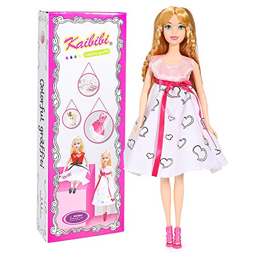 Fashion Princess Doll Playset Dress Up Kit Gift Toys with Accessories