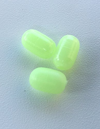 Luminous Glow Fishing Beads 7mm x 12mm 75 Pieces Green