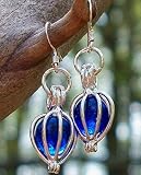 Recycled Vintage Noxzema Jar Drop Earrings