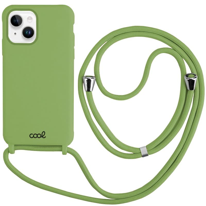 Cool Case for iPhone 14 Plus Lanyard Plain Pistachio