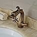 Rozin Dragon Design 2 Knobs Bathroom Basin Faucet Single Hole Lavatory Sink Mixer Tap Antique Brass
