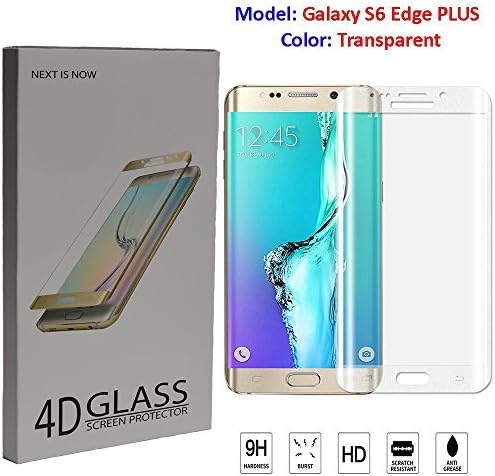 S6 Edge Plus Screen Protector, Venmox Premium Tempered Glass Full Coverage Protection High Definition(HD) 3D Curved Film Ultra Clear for Samsung Galaxy S6 Edge+ (Transparent)