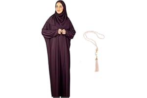 Modish Group Women Prayer Clothes with Hijab Muslim Outfits Long Robe Abaya Turkish Islamic Dresses Dubai Kaftan with Rosary