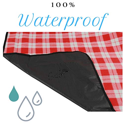 Large Picnic Blanket | Oversized Beach Blanket Sand Proof | Outdoor Accessory for Handy Waterproof Stadium Mat | Water-Resistant Layer Outdoor Picnics | Great for Camping on Grass and Portable