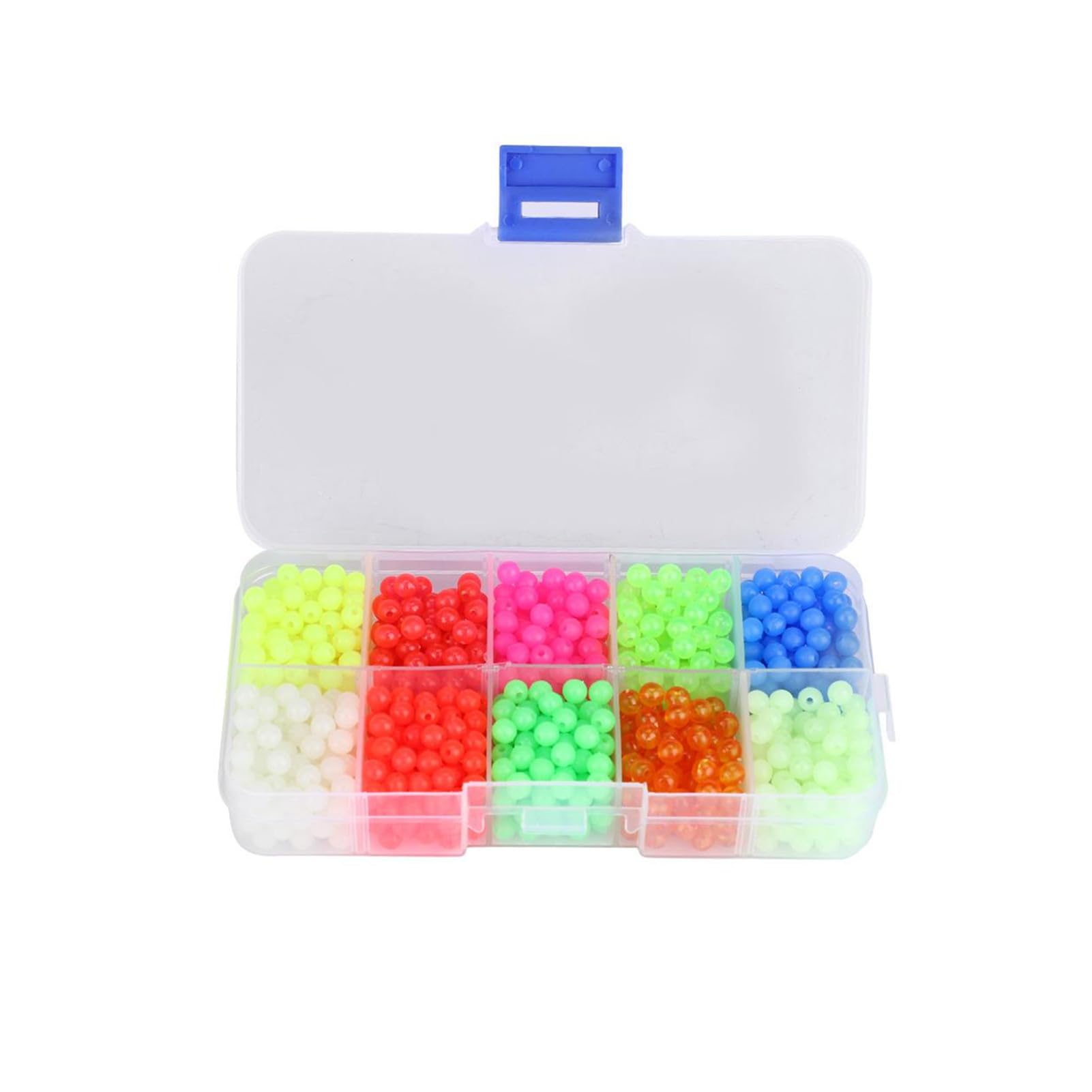 Nikou Bead Fishing Lures - 1000pcs Plastic Round Beads Tackle Lures Tools for Night or Deep Sea Fishing