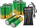 High Power Battery, 10-Pack 3.7 Volt RCR123A