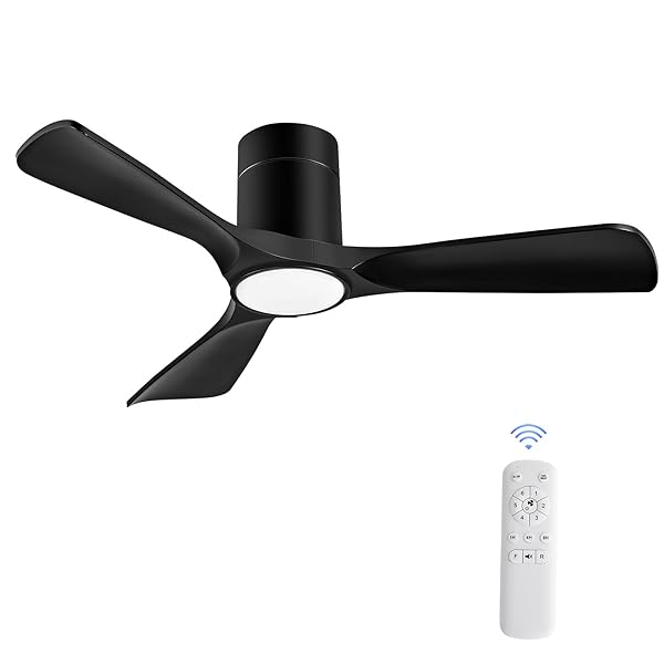 XBIBI 42 INCH FLUSH MOUNT CEILING FANS WITH...